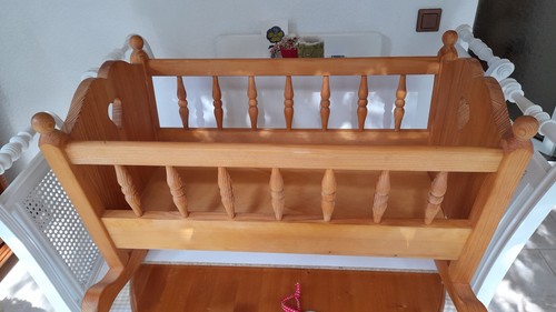 Puppenwiege holz gewachst - holz,