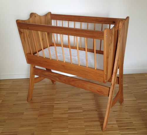 Kinderwiege holz vollholz - kinderwiege,